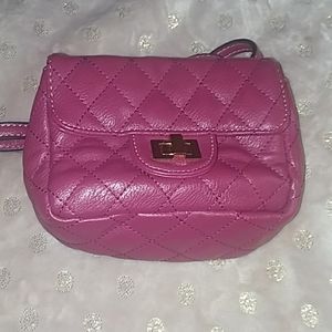 Rose colored small crossbody purse